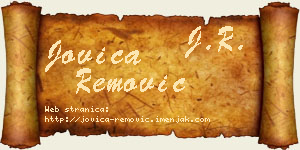 Jovica Remović vizit kartica